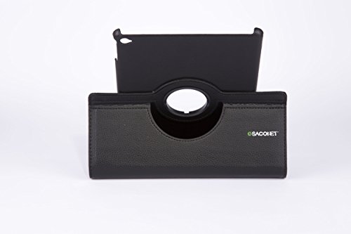 SCHWARZ iPad 2 3 4 360 Grad rotierende Ledertasche Smart Case Hülle für das neue Apple iPad 2 iPad 3 iPad 4 mit Retina Display voll kompatibel mit der Sleep-Funktion + Displayschutzfolie + kapazitiver Stift - 7