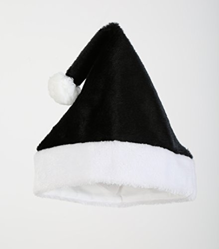 Preisvergleich Produktbild Mütze "Nikolaus" Plüsch schwarz-weiß