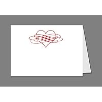 Tischkarte mit Herz, Platzkarte, Namenskarte, Hochzeit, Verlobung