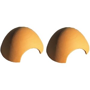 Namiba Terra 27161 Froschhöhle, rund 11 cm, unglasiert Doppelpack, Terra-Puzzle Frog Hide, terracotta