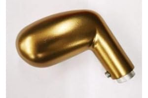 SECUREMME Mezza maniglia reversibile a forma di uovo con grano di fissaggio M6 finitura alluminio bronzato F4 con foro per quadro 8