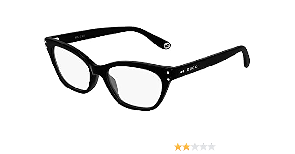 Gucci GG0570O-005-52 Brillengestell, Schwarz glänzend, 54.0 Unisex-Adulto :  Amazon.it: Abbigliamento