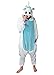 Produktbild Einhorn Kostüm Pyjama Jumpsuit Cosplay Schalfanzug Festliche Anzug Flanell Tierkostüm Kartonkostüm Tierschalfanzug - Mescara (Small, blau)