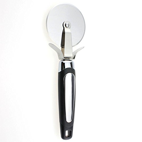 Pizzaschneider | Hochwertiges Pizzamesser aus Edelstahl, Spülmaschinenfester Teigschneider, Pizzaroller