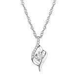 BOHENG Halskette, S925 Sterling Silberkette, weibliche Klavicle Chain, Zircon Pendant, Simple Personality, Versatile Pendant Schmuck