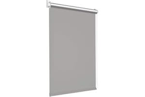 Victoria M. Tenebra Tenda a Rullo Termica Oscurante, Rivestimento Isolante, Montaggio con e senza Fori, Avvolgibile, Grigio, 155 cm x 160 cm (Larghezza x Altezza)