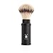 Muhle Synthetic Silvertip Fibre Travel Shaving Brush With Black Handle