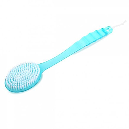 LAGUTE Long Handle Body Bath Shower Back Brush Scrubber Massager Skin Cleaning Brush mobility disability Help Bathing Aid (Blue)