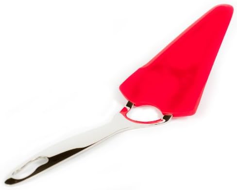 PINFI 81122 – Silicone and Stainless Steel Spatula for Pizza, 31 cm, Red