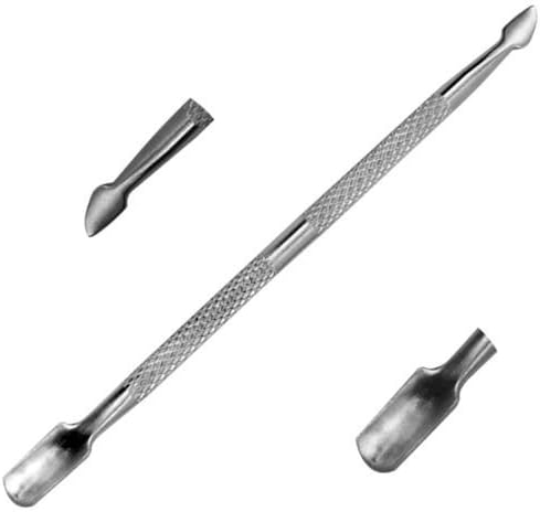Xiaotaiyangbusiness Cuticle Skin and UV Gel Polish Soak OFF Remover Nai Pusher Manicure Remover Scraper Dual Kit Stainless Steel