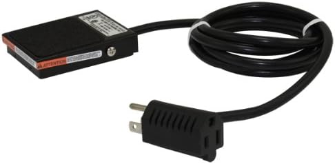 Linemaster T-91-SC3A Treadlite II Foot Switch, Electrical, Single Pedal, Momentary, SPDT Wired N.O, No Guard, Black, 8 ft. Cord with 3 prong plug