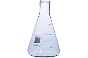 Rocwing - Borosilicate 3.3 Graduated Conical Glass Flask for Laboratory (1000ml)