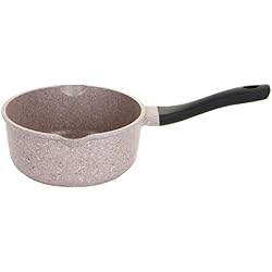 ROSSETTO Casserole de 20cm, Revêtement Anti-Adhérent Aspect Granite, Tous Feux Dont Induction