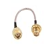 Produktbild DealMux Gold RP-SMA Male to SMA Female Adapter Connector RG178 Coaxial Cable for Satellite Television 10cm