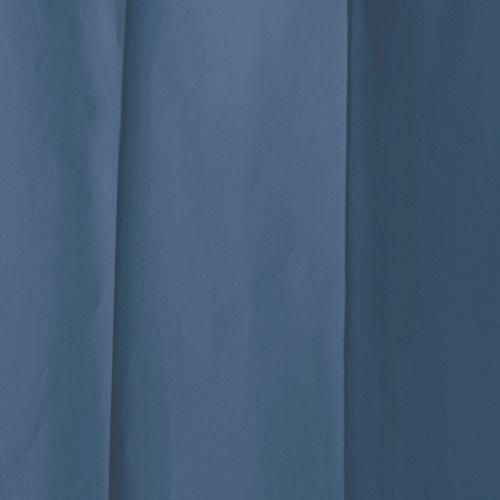 mDesign PVC-freier Duschvorhang aus PEVA (2 Stück) – wasserabweisender Badewannenvorhang mit 12 rostfreien Metallösen – 183 x 183 cm – marineblau - 3