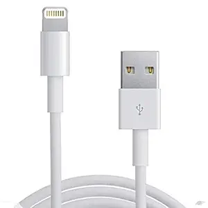 JVN 8 Pin Lighting to USB Sync Charging Cable Cord for iPhone 6S /6S Plus /6/6 Plus /5 /5s /5c/ 7/7 Plus /8/8 Plus/iPhone X/xs/xr/xs max/iPad/airpods(1 Pack White)