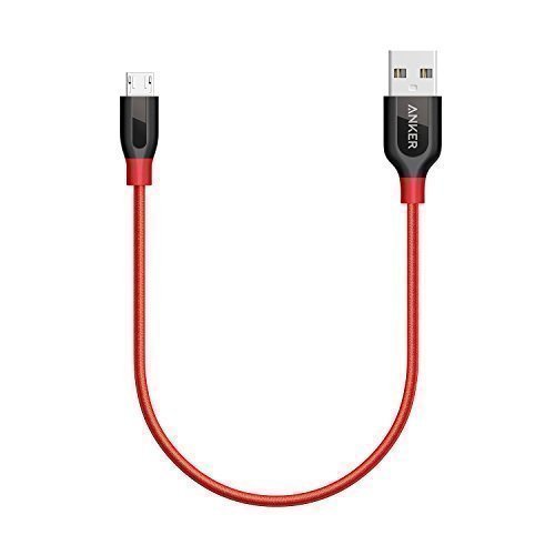 Anker PowerLine+ 30 cm Micro USB Kabel, Das hochwertige, schnellere & bestÃ¤ndigere Ladekabel fÃ¼r Samsung, Nexus, LG, Motorola, Android Smartphones und weitere (Rot)