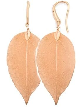 Ohrhänger Buddha-Baum Blatt - roségoldfarben