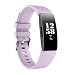 Produktbild Knowin Silikon Uhrenarmband Mit Edelstahl Silberne Schnalle, Schnellverschluss Ersatzarmband Sport Silikon Armband Armband Für Fitbit Inspire/Inspire HR