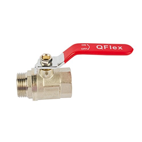 Quarzflex® Messing Kugelhahn Innengewinde / Außengewinde 1" gemäß DIN DVGW (CW617N)