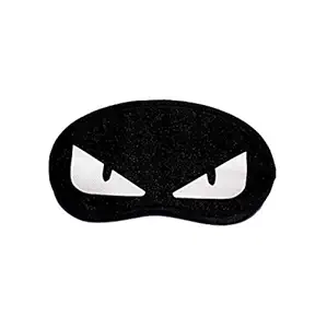 Awestuffs Imported Air Sleep Mask with 3D Printing Cute Cartoon Pattern, Best Sleeping Eye mask Cover for Travel, Nap, Meditation, Blindfold with Adjustable Strap for Men, Women or Kids (Black Ninja)