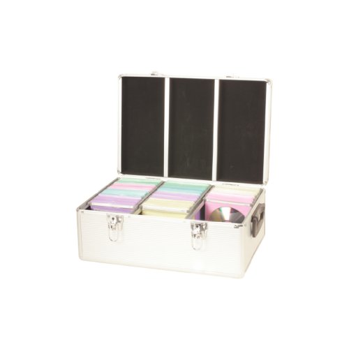 500 CD DVD Aluminium Aufbewahrungsbox/Aufbewahrungskoffer/Aufbewahrungs mit Taschen