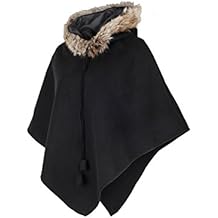 Amazon.fr : Cape Femme Capuche Fourrure