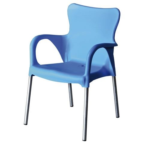 Garden Life 8306AL-04 Sillón apilable, Azul, 46x54x86 cm
