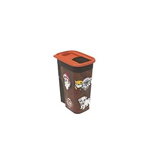 Rotho 4002410531 Caja para Comida para Animales de plástico (PP) – Volumen 4.1 L, L, Color marrón/Naranja