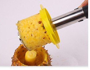 Yooky Edelstahl Ananasschäler, Frucht-Ananas-Messer-Schneid Cutter + wedger Gerät - 5