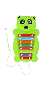 Aarushi Pull and Tune Green Plastic Panda Xylophone Kids Musical Toy 37 cm (Color May Very)