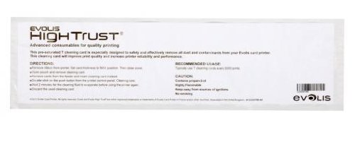 High Trust T" Card Cleaning Kit - Druckerreinigungskarte (Packung mit 10 ) - für Badgy 100, 1st Generation, 200; Evolis Primacy, Zenius, ACL004