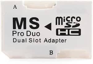 microSDHC a MS PRO DUO adattatore. Converte due MicroSD o MicroSDHC a MS  PRO DUO ideale per PSP playstation da King of Flash : Amazon.it: Informatica