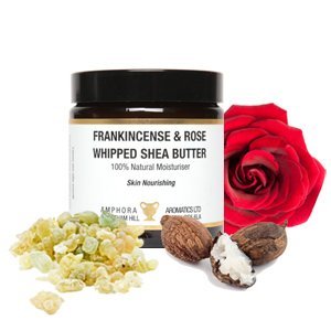 AMPHORA AROMATICS Frankincense & Rose whipped Shea Butter 120ml Skin moisturiser