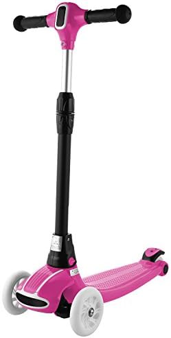 AMdirect NEW 2018 Kick Scooter For Kids Adjustable Height Foldable Kids Scooter with Flashing LED Light Wheels 4 PU Bearing Wheel Scooter for Child