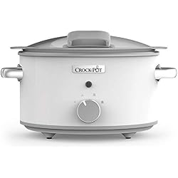 Crock-Pot DuraCeramic CSC038X Olla de cocción Lenta Manual 4,5 l, Blanco