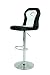 Produktbild Apollo 811129 Barhocker Esme  2er Set, Trompetengestell verchromt  Kunstleder Schwarz-Weiß, 41 x 50 x 97 - 117 cm