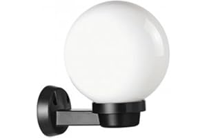 SOVIL Lanterna Da Parete 'Globo' Tipo Ascendente. Struttura In Termoplastico. Adatta Per Lampade Ad Incandescenza E A Risparmio Energetico. Attacco E27, Ip43. Sfera Da Ø 20 Cm.