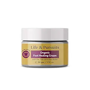 Life & Pursuits Organic Foot Crack Cream For Dry Cracked Heels & Feet (50gm)