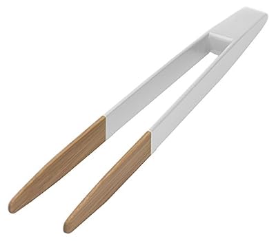 Pebbly NBA031 Pince à Toast en Bambou Blanc
