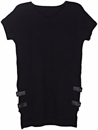YALL Women'S Sweater V-Neck Knit Half Sleeve Sweater,Black,Xxxl