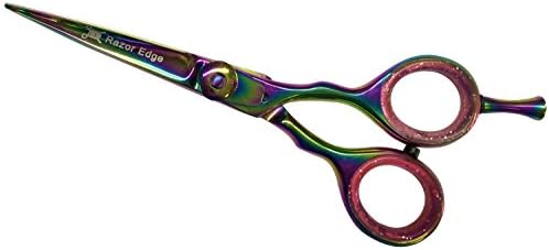 Titanium Professional Hairdressing, Hair Cutting Barber Salon Scissors 4.5 inch Removable finger Rings