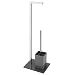 Produktbild Feridras 810002 Deckenfluter Toilettenpapierhalter und Toilettenbürste, grau