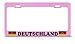 Produktbild Mond Deutschland Deutschland Flagge Stahl Soft Pink Nummernschild Rahmen Tag Bordüre Perfekt für Männer Frauen Auto Garadge Dekor