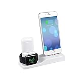 【KOMPATIBILITÄT】Diese Ladestation eignet sich für Apple Watch Series 1 / Series 2 / Series 3 (38 mm und 42 mm) / Nike + / Sport / Edition; Apple AirPods, iPhone 8/8 Plus, iPhone X, iPhone 7/7 Plus, iPhone 6 / 6s Plus, iPhone SE / 5s / 5c.