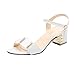 Produktbild S&H-NEEDRA Mode Frauen Damen Sandalen Ankle Mid Heel Block Party Offene Spitze Schuhe