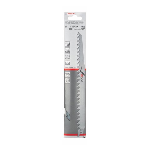Bosch Reciprosägeblätter Holz und Metall lang S3456XF 5 Stück