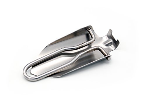 Mini-Schaufel aus Edelstahl klappbar mit Tasche / Gürteltasche silber für Camping / Outdoor / Wandern oder als Gartenkelle / Blumenkelle / Handschaufel für den Garten -extra micro klein Spaten – Original Produkt Inet-Trades GmbH - 4