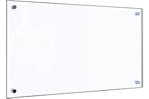 vidaXL Pantalla Anti Salpicaduras Cocina Vidrio Templado Resiste Calor Protector Antisalpicaduras Aceite Grasa Sartén Cocinar Panel Cristal Seguridad