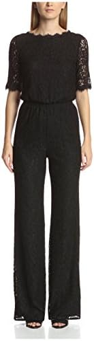 DVF Women's Kenra Lace Jumpsuit, Black, 8